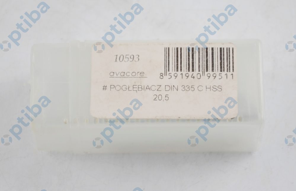 Pogłębiacz stożkowy DIN335-C HSS 20,5mm TIN